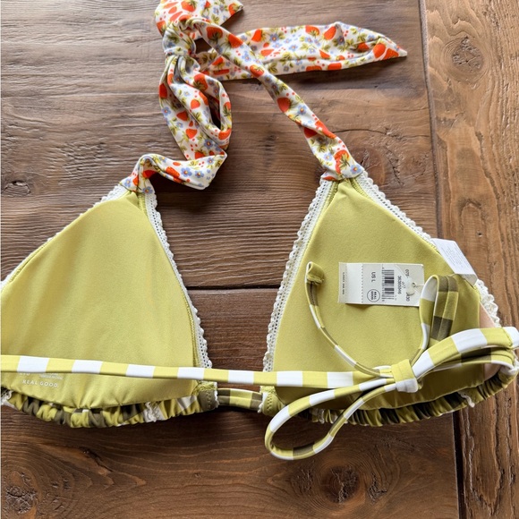 Aerie Green Gingham and Strawberry 🍓 Floral Bikini - Picture 4 of 6